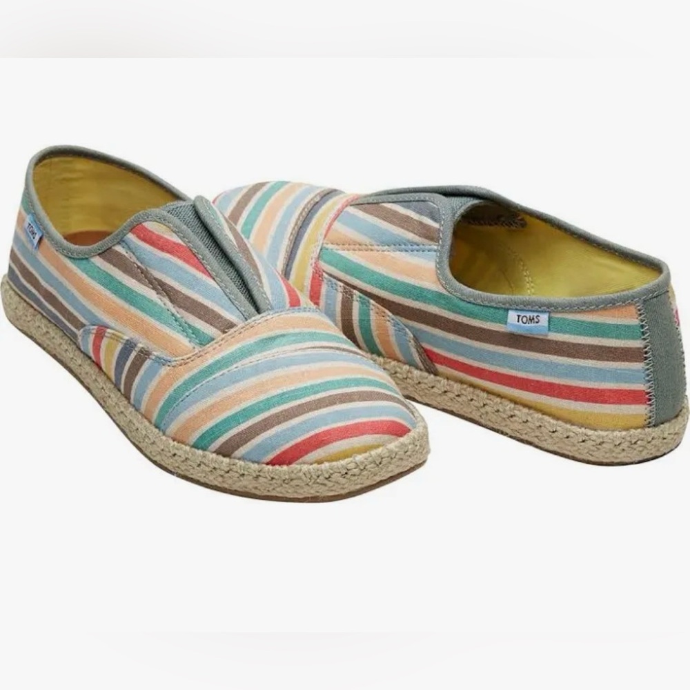 Toms  Palmera Muliti Beach Stripe Sandals Sz 7